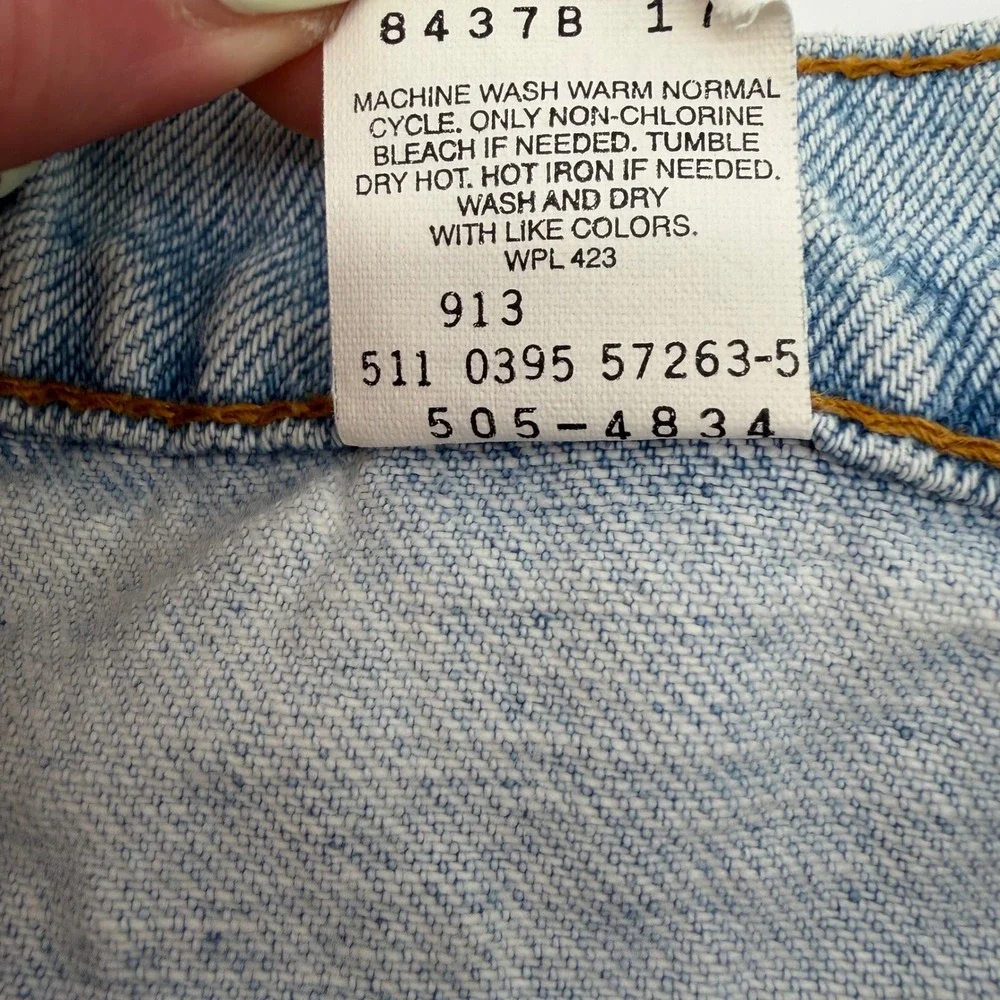 Vintage Levi's 505 Jeans 36x36 USA Made Light Wash‎ Straight Leg Distressed